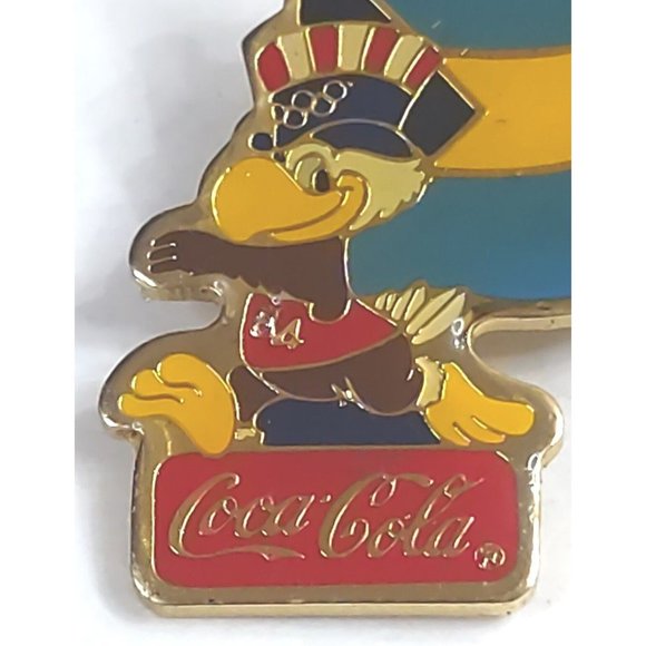 1984 Olympics Bahamas Coca Cola Los Angeles Official International Pin Sam Eagle - Picture 4 of 4